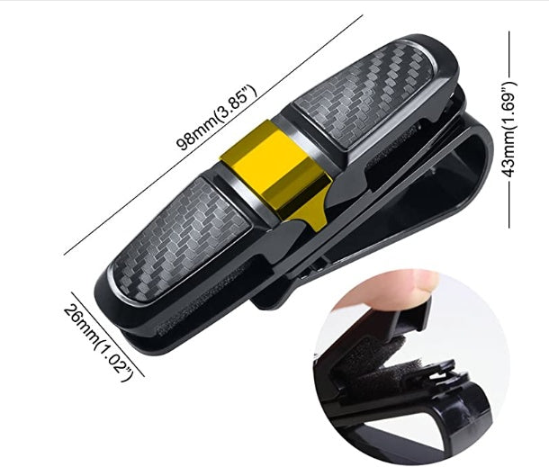 Car sun visor sunglasses clip